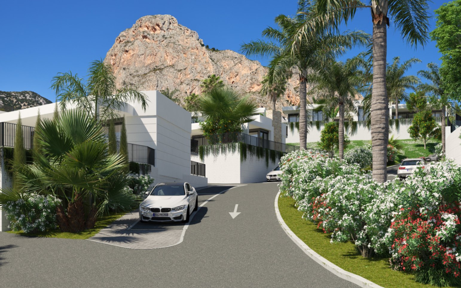 Villas with sea and mountain views in Finestrat