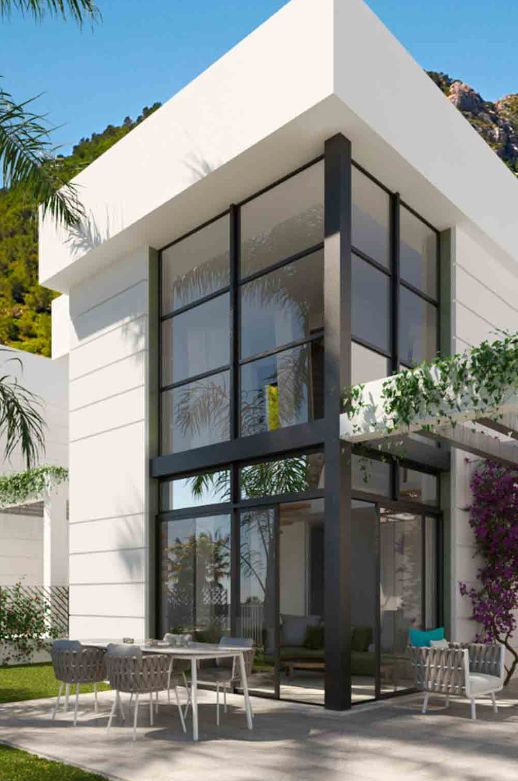 Villas with sea and mountain views in Finestrat