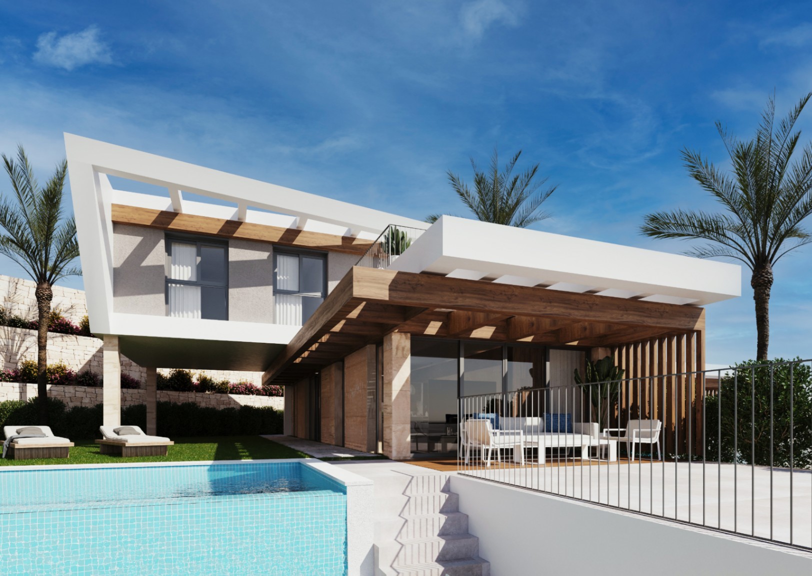 Detached villas with panoramic sea and mountain views near Altea