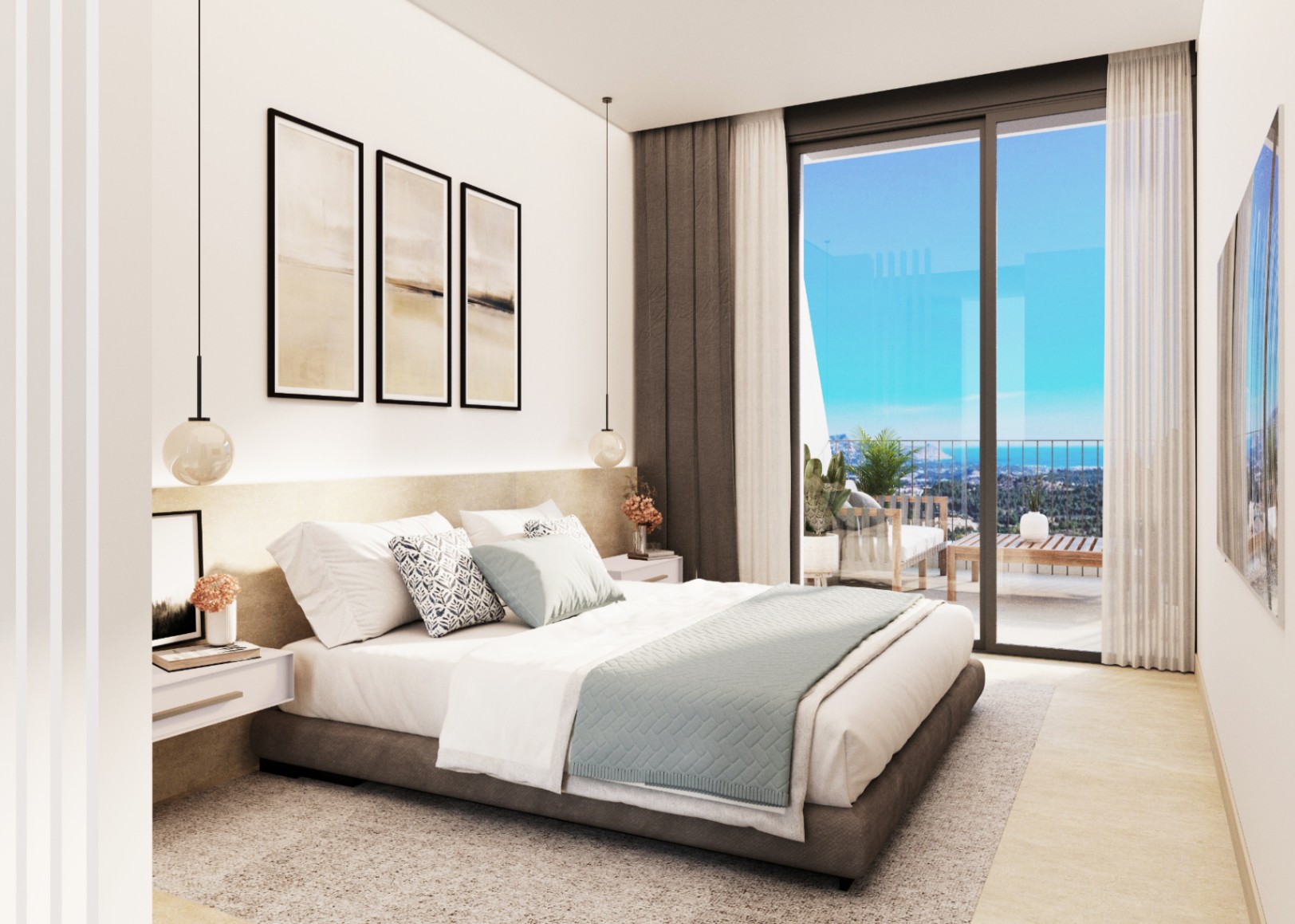 Detached villas with panoramic sea and mountain views near Altea